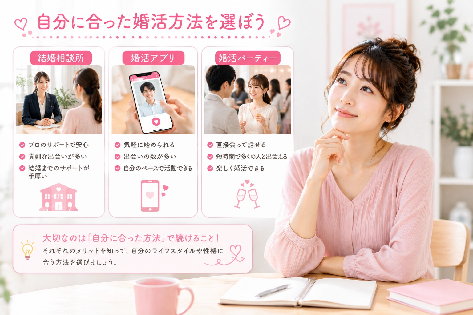 婚活方法の比較